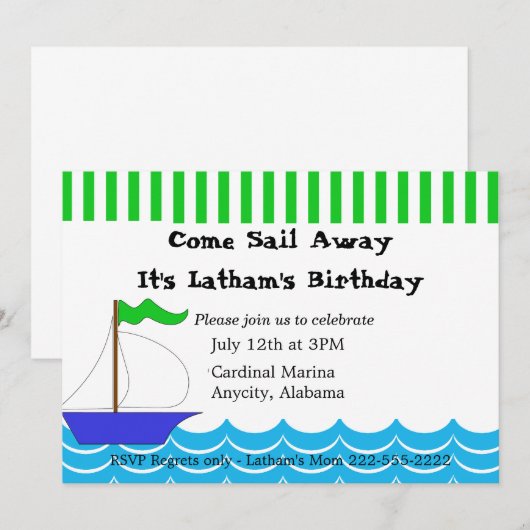 Gesegelte Einladung (Vorne/Hinten)