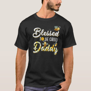 Gesegnet, als Daddy Funny Sonnenblume und Biene ge T-Shirt
