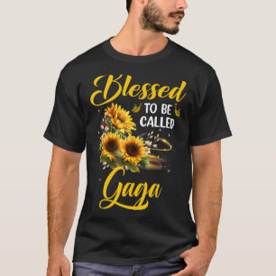 Gesegnet, als Gaga Muttertag Sonnenblume genannt z T-Shirt