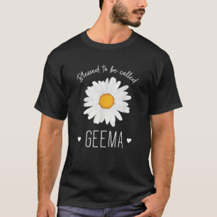 Gesegnet als Geema Niedlich Daisy Blume Mothe gena T-Shirt