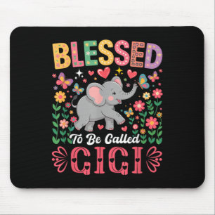 Gesegnet, als Gigi Mütter Tag Elephant Flo genannt Mousepad