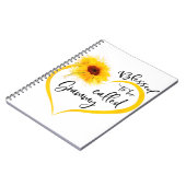 Gesegnet als Grammatikgeschenke für Sonnenblumen Notizblock (Linke Seite)