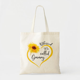 Gesegnet als Grammatikgeschenke für Sonnenblumen Tragetasche