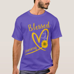 Gesegnet, als Grammy Herz Sonnenblume Mutter genan T-Shirt