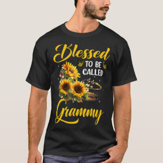 Gesegnet, als Grammy Mother's Day Sonnenblume gena T-Shirt