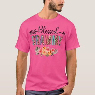 Gesegnet als Grammy Women Blume Leopard G T-Shirt