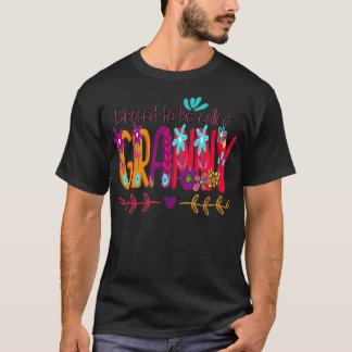 Gesegnet, als Granny T-Shirt Mama farbenfrohe Moth