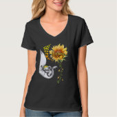 Gesegnet, als graue Sonnenblume Elefant Mot T-Shirt (Vorderseite)