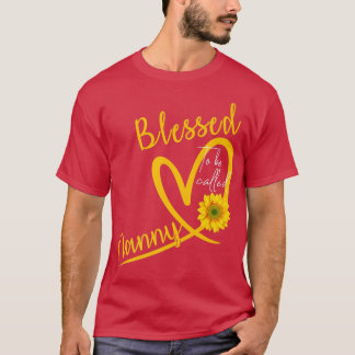 Gesegnet, als "Gruschige Herz-Sonnenblumen-Mütter" T-Shirt