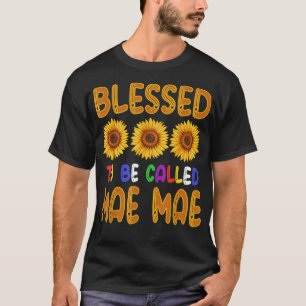 Gesegnet als Mae Mae Sonnenblumen Deko T-Shirt