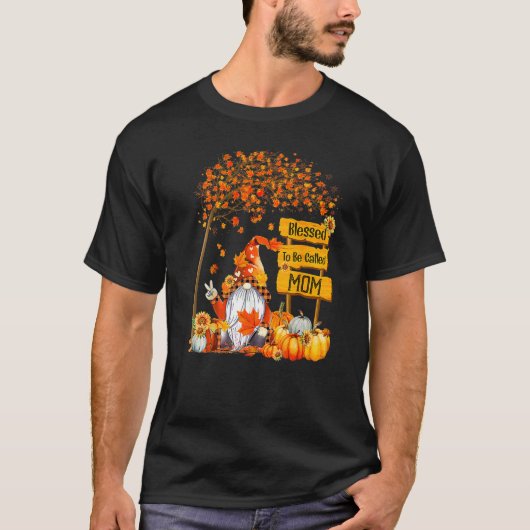 Gesegnet, als Mama fallen Erntedank T-Shirt (Vorderseite)