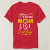 Gesegnet, als Mama Gigi Great Gigi Mütter D. T-Shirt (Design vorne)