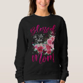 Gesegnet, als Mama Herz Blume Mutter Da genannt we Sweatshirt (Vorderseite)