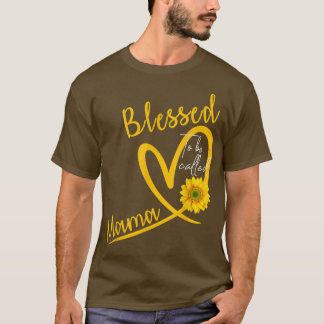 Gesegnet, als Mama Herz-Sonnenblumen-Mütter bezeic T-Shirt