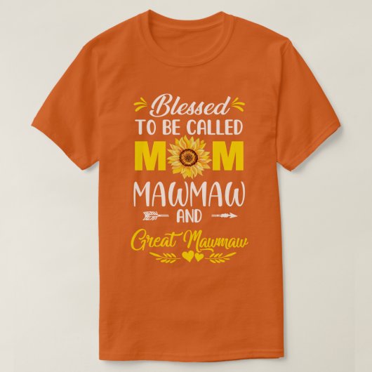 Gesegnet, als Mama Mawmaw großen Mawmaw Mothe gena T-Shirt (Design vorne)