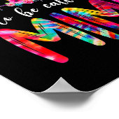 Gesegnet, als Mama Mimi Floral Gefärbte Krawatte b Poster (Ecke)