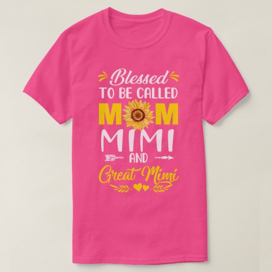 Gesegnet, als Mama Mimi Great Mimi Mütter D. T-Shirt (Design vorne)