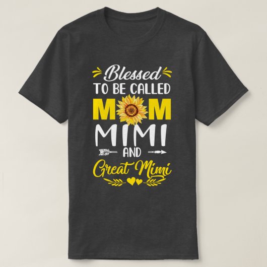 Gesegnet, als Mama Mimi Great Mimi Mütter D. T-Shirt (Design vorne)