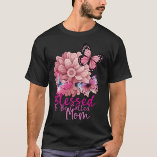 Gesegnet, als Mama Muttertag 2023 Schmetterling ge T-Shirt