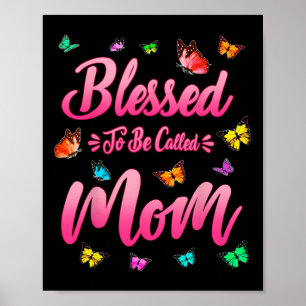 Gesegnet, als Mama Niedlich Mütter Tag Funny Gi ge Poster