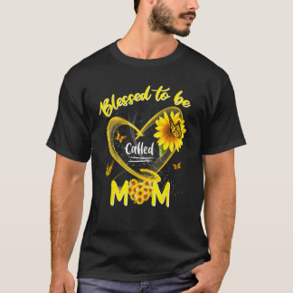 Gesegnet, als Mama Niedlich Sonnenblumenmütterchen T-Shirt