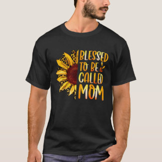 Gesegnet, als Mama Niedliche Sonnenblumen Frauen M T-Shirt