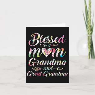 Gesegnet, als Mama Oma Große Oma Mot genannt zu we Karte