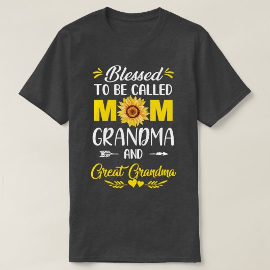 Gesegnet, als Mama Oma Große Oma Mot genannt zu we T-Shirt (Design vorne)