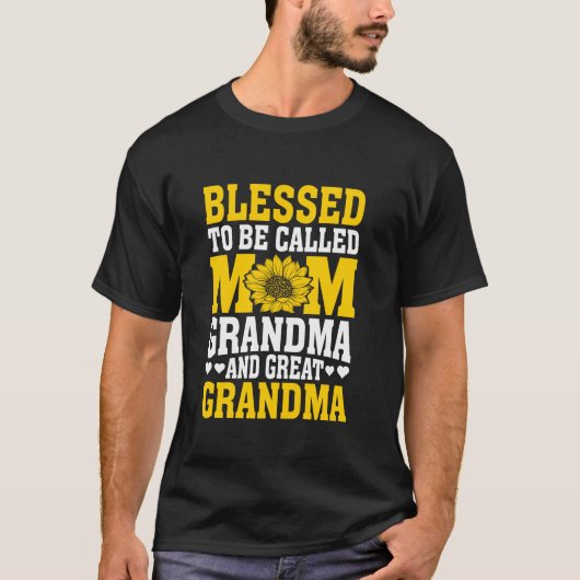 Gesegnet, als Mama Oma Große Oma Mot genannt zu we T-Shirt (Vorderseite)