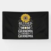 Gesegnet, als Mama Oma große Sonnenblume genannt z Banner (Horizontal)