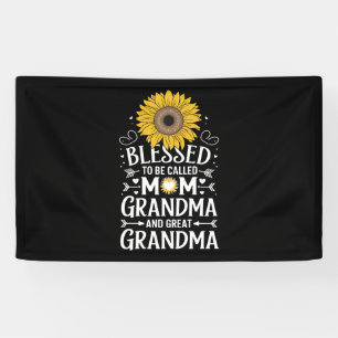Gesegnet, als Mama Oma große Sonnenblume genannt z Banner