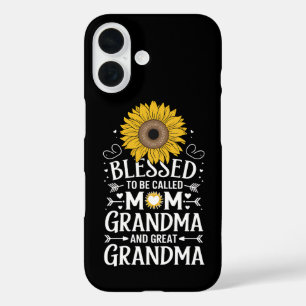 Gesegnet, als Mama Oma große Sonnenblume genannt z iPhone 16 Hülle