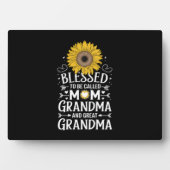 Gesegnet, als Mama Oma große Sonnenblume genannt z Fotoplatte (Vorderseite)