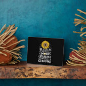 Gesegnet, als Mama Oma große Sonnenblume genannt z Fotoplatte (Seite)