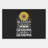 Gesegnet, als Mama Oma große Sonnenblume genannt z Geschenkpapier Set (Vorderseite)
