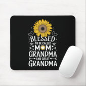 Gesegnet, als Mama Oma große Sonnenblume genannt z Mousepad (Mit Mouse)