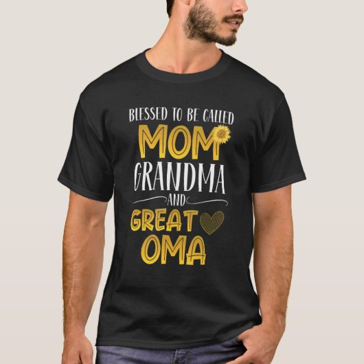 Gesegnet, als Mama Oma Oma Mother' genannt zu werd T-Shirt (Vorderseite)