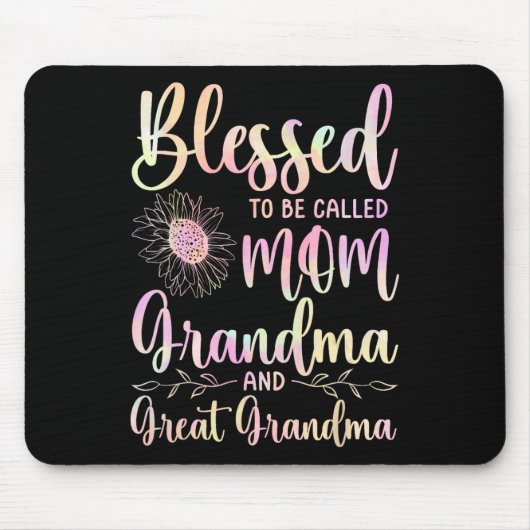 Gesegnet, als Mama Oma und große Oma genannt zu we Mousepad (Vorne)
