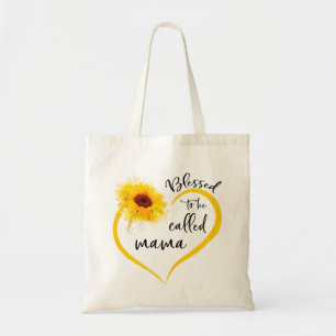 Gesegnet als Mama Sonnenblumen Geschenke Tragetasche