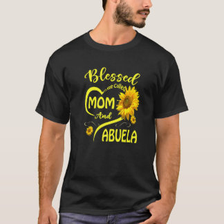 Gesegnet als Mama und Abuela Sonnenblumenmotte T-Shirt
