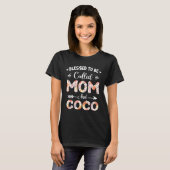 Gesegnet als Mama und Coco lustige Mütter Da T-Shirt (Vorne ganz)