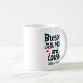 Gesegnet als Mama und Cousin Kaffeetasse (VorderseiteRechts)