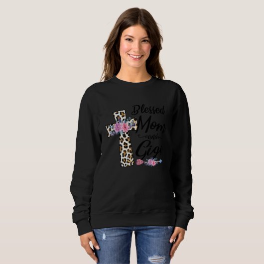 Gesegnet, als Mama und Gigi Funny Oma Mo genannt z Sweatshirt (Vorne ganz)