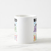 Gesegnet als Mama und Gruscha, Oma Typo Kaffeetasse (Mittel)