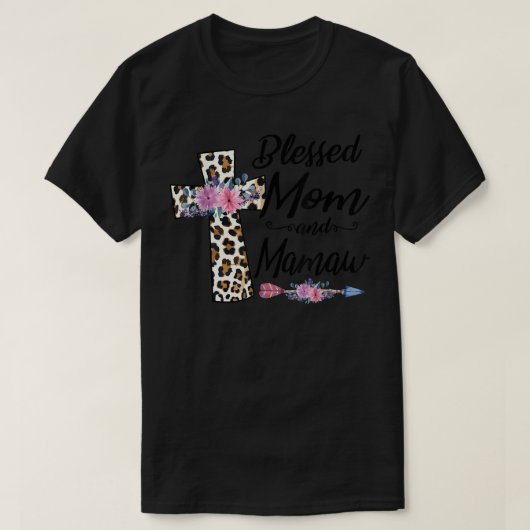 Gesegnet, als Mama und Mamaw Funny Oma genannt zu T-Shirt (Design vorne)