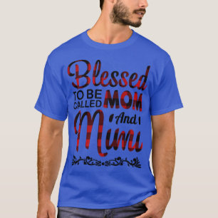 Gesegnet, als Mama und Mimi glücklich Mutter Gra g T-Shirt