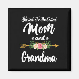 Gesegnet, als Mama und Oma Floral Mutter genannt z Magnet