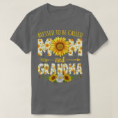 Gesegnet als Mama und Oma Sonnenblume Mothe T-Shirt (Design vorne)