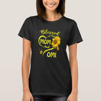 Gesegnet als Mama und Omi Sonnenblumenmütter T-Shirt