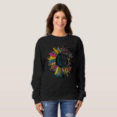 Gesegnet, als Mamaw Sonnenblumenmüttertag genannt  Sweatshirt (Vorne ganz)